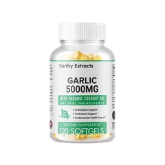 Garlic Fresh Extract 5000 mg Cholesterol Health supp 120 Antioxidant Pills gel