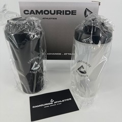 Camouride Athletics Shaker Bottle 2 Pack 45 oz Midnight Black Classic White NEW