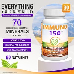 1-3 Pack Immuno 150, Immune Support Supplement, Packed with 70 Plant Minerals