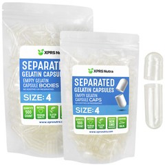 Capsules Express Size 4 Clear Separated Empty Gelatin Capsules Gel Caps Pills