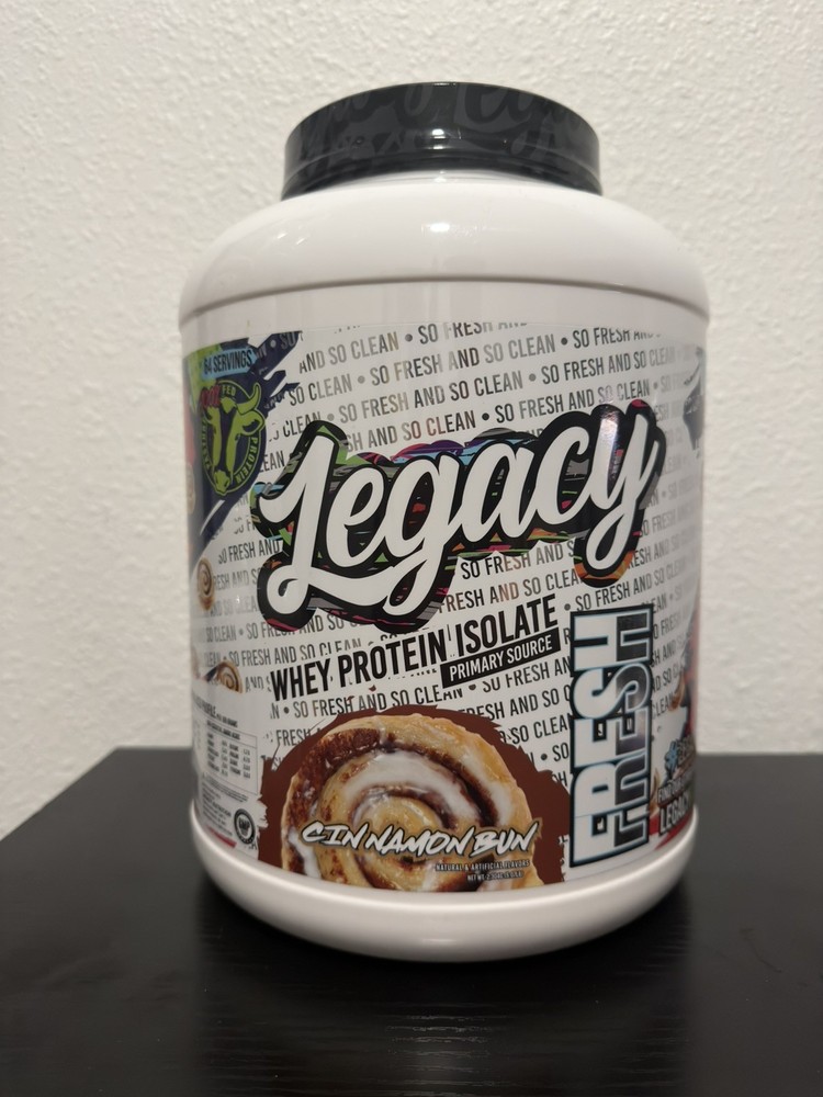 Legacy Whey Protein 5lb Pasture Fed 26g Protein Muscle Recovery cinnamon bun