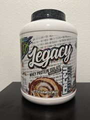 Legacy Whey Protein 5lb Pasture Fed 26g Protein Muscle Recovery cinnamon bun