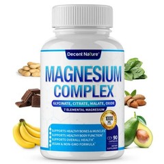 Decent Nature 7-in-1 Magnesium Complex 1000mg, 90ct Vegan Pills