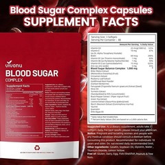 VivoNu Blood Sugar Complex Supplement with 20 Herbs and Vitamins 240 Softgels