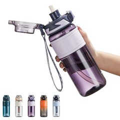 TKK Sports Water Bottles with Removable Straw 29 oz Leak-proof Flip Top Lid B…