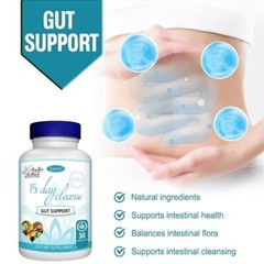 15 Cleanse Day Gut Support Intestinal Purification Detoxification 30 Capsules US