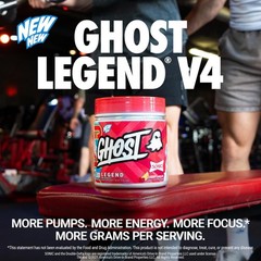 GHOST Legend Pre Workout Powder, Sonic Cherry Limeade – 30 Servings – Pre-