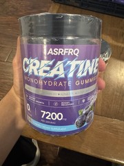ASRFRQ Creatine Monohydrate Gummies 7200mg 120ct Berry Vegan Muscle Support