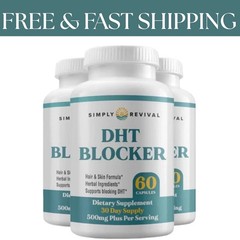 3-Pack Simply Revival DHT Blocker – Promote Healthy Hair Growth – 180 Capsules