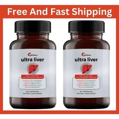 UpWellness Ultra Liver Supplement, Liver & Gallbladder Health Support, 2 Packs