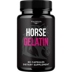 Horse Gelatin Supplement Capsules Joint Skin Collagen Hair Support 1 Pack 60Ct