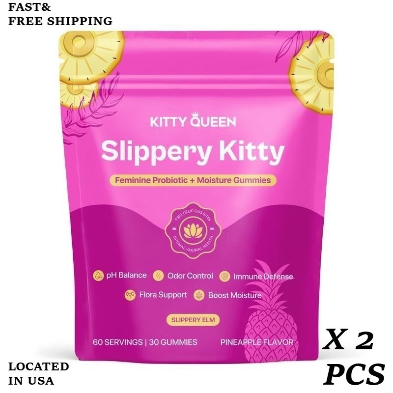 2 PACKS-LUXRY Kitty Queen Slippery Kitty – Feminine Probiotic + Moisture Gummies
