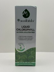 Acentiallabs Liquid Chlorophyll Drops 2 fl oz Alcohol Gluten Free New Sealed