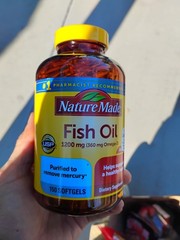 Nature Made Fish Oil 1200 mg, 360 mg OMEGA-3 300 Softgels (Exp 7/28)