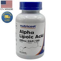 Nutricost Alpha Lipoic Acid – 600mg Per Serving – 240 Capsules | Vegan, Non-GMO