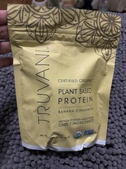 Truvani Organic Plant-Based Protein Powder Banana Cinnamon Non-GMO 315g