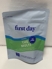 First Day TEENS The Multi 60 gummies Refill Bag SEALED Non Gmo USA Exp 4/2027