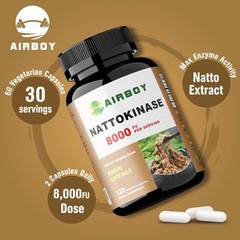 Nattokinase 8000FU – Blood Flow, Heart & Cardiovascular Health, High Quality