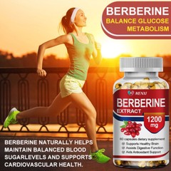 3 Packs Berberine 1200mg High Abosorption For Blood Sugar Immune 3 Months Supply