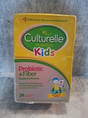 Culturelle Kids Probiotics + Fiber Regularity 24 single Packets Exp 07/2026