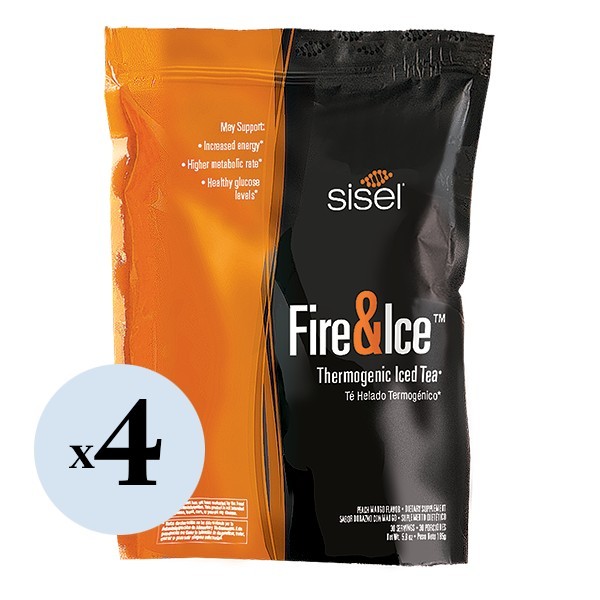 Fire & Ice Peach Mango Thermogenic Tea 4 Pack