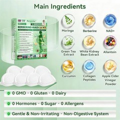 DR.HONOR Moringa Berberine NAD+ Weight Loss Patches Advanced Nano Microneedle