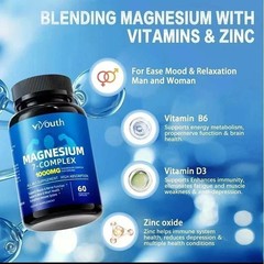 Viyouth Magnesium 7 Complex – Supports Sleep & Bone Health – 120ct