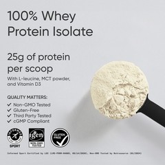 Whey Protein Isolate Sports Nutrition 2lb Bag Creamy Vanilla Powder 26 Servings
