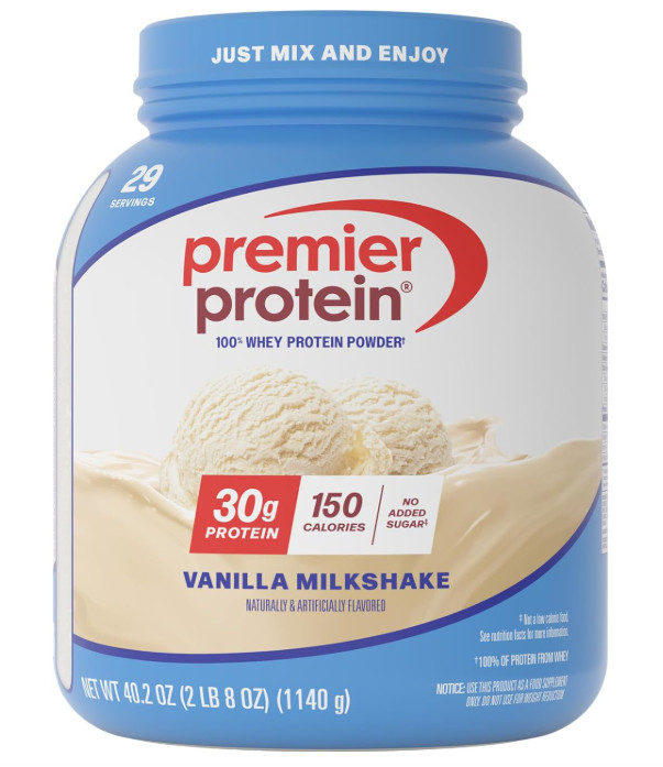 Premier Protein Powder, Vanilla Milkshake, 40.2 oz, 29 Servings