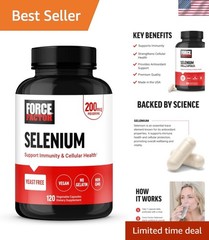 Selenium Immune Support Supplement, Selenium 200mcg Capsules to Support Immun…