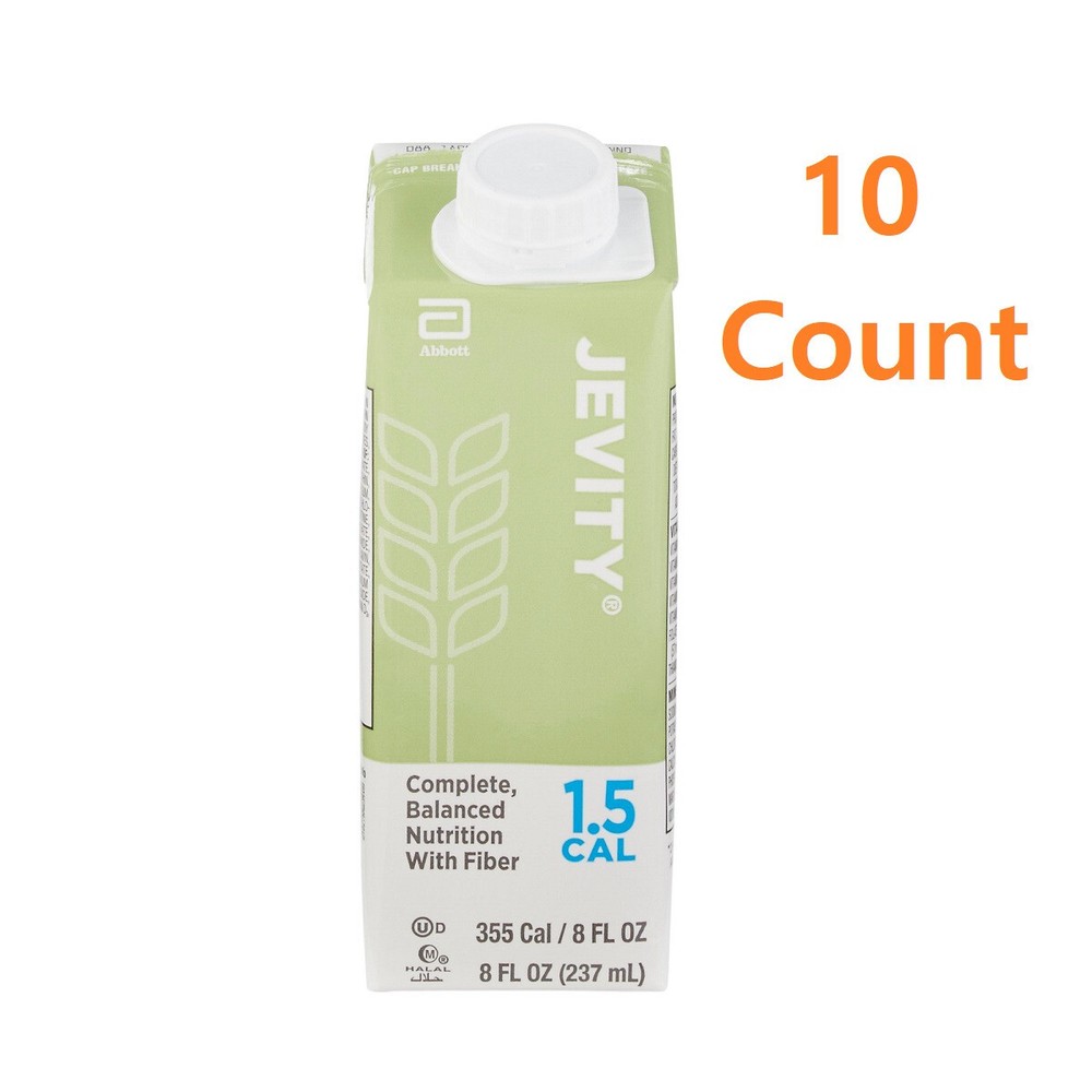 10 Fiber Tube Feeding Formula Jevity Supplement 1.5 Cal Unflavored Liquid 8 oz