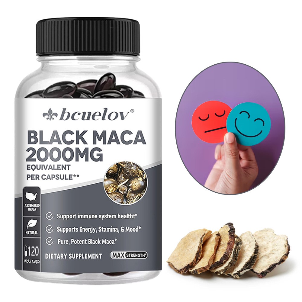 Black Maca 120 Capsules,Promote Energy, Vitality, And Performance