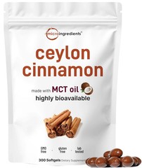 Ceylon Cinnamon 7,200Mg Equivalent | 300 Softgels with MCT Oil | Highly Bioavail