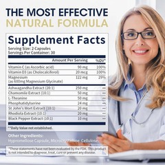 Cortisol L-Theanine Support Supplement Stress Relief & Cortisol Manager 60pc