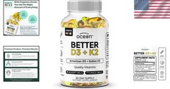 Next-Level D3 + K2 Formula: Organic Softgels for Optimal Bone Health – 30 Count