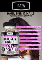 Hair Skin Nail Capsules 60 Count, BIOTIN, Vitamin D, Vitamin B-12, Folic Acid
