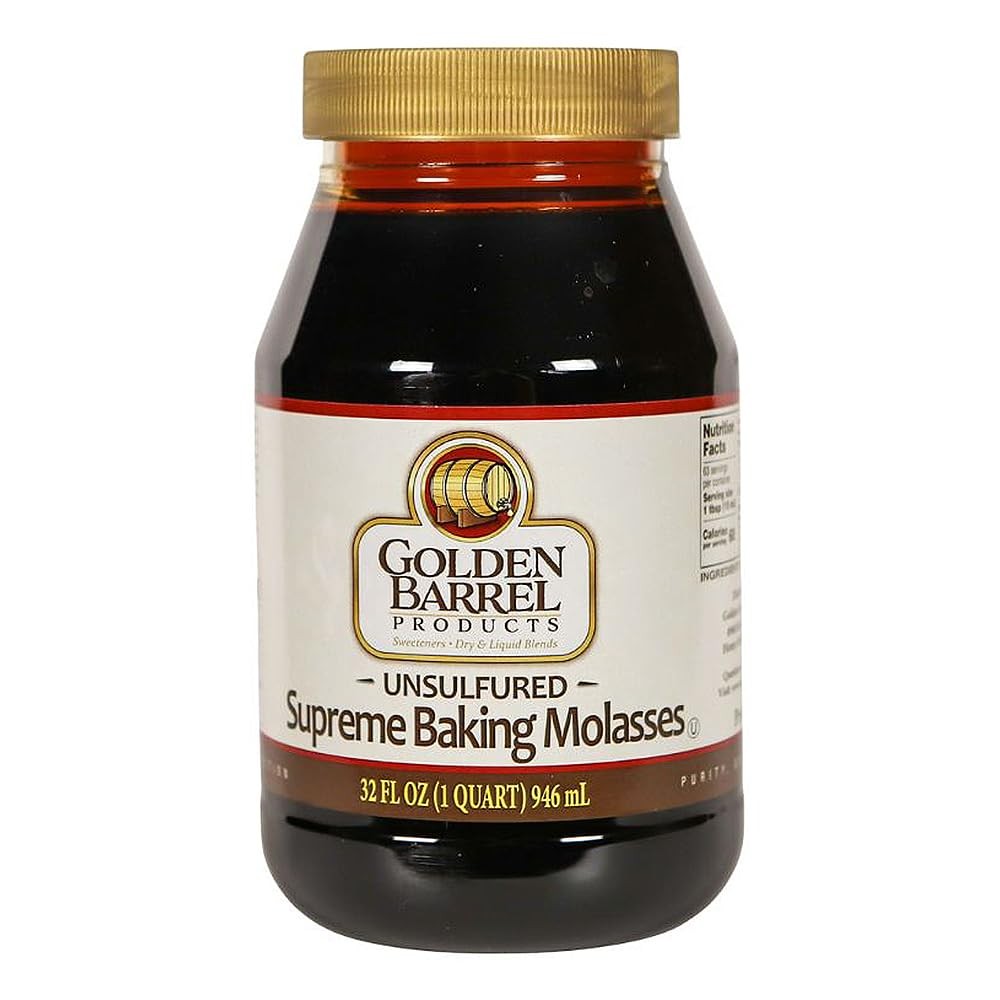 Golden Barrel Unsulphured Supreme Molasses, 32 Ounce 32 Fl Oz (Pack of 1)