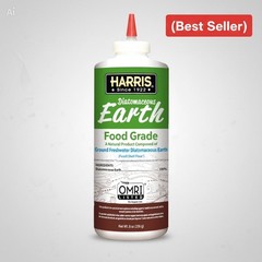 HARRIS Diatomaceous Earth Food Grade, Half Pound with Easy Application Puffer