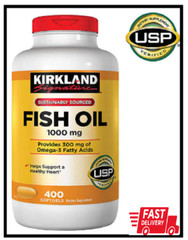 Kirkland Signature Omega-3 Fish Oil 1000 mg 400 ct softgels (EXP 01/2025)
