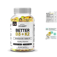Next-Level D3 + K2 Formula: Organic Softgels for Optimal Bone Health – 30 Count