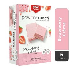 Power Crunch Original Protein Energy Bar, Strawberry Cream, 1.4 oz, 5 Count