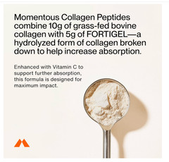 Momentous Collagen Peptides Powder Fortigel Vitamin C NSF Grass Fed Hair Skin Jo