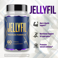 (2 Pack) Jellyfil Male Gummys Advanced Male Health Vitamin Support 120 Gummies