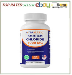 Sodium Chloride 1000Mg – 365 Tablets Electrolyte Replenisher & Hydration Support