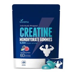 VivoNu Monohydrate Creatine Gummies Daily Creatine Supplement 5000mg 60 Gummies