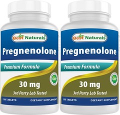 Best Naturals Pregnenolone 30 mg 120 Tablets (120 Count 120 (Pack of 2)