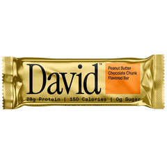 David High Protein Bars, Peanut Butter Chocolate Chunk, 28g Protein (4 Count)