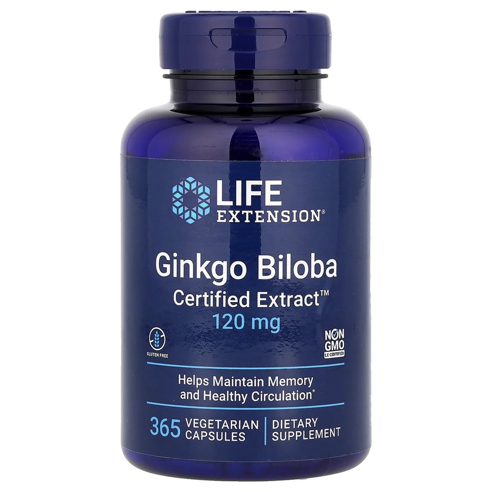 2 X Life Extension, Ginkgo Biloba, 120 mg, 365 Vegetarian Capsules