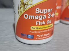Lot of 4 – NOW Foods Super Omega 3-6-9 Fish Oil 90 Softgels per Bottle Exp 05/27