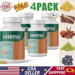 4 Pack Emma Gut Health Supplement 240 Capsules for Bloating Relief & Leaky Gut